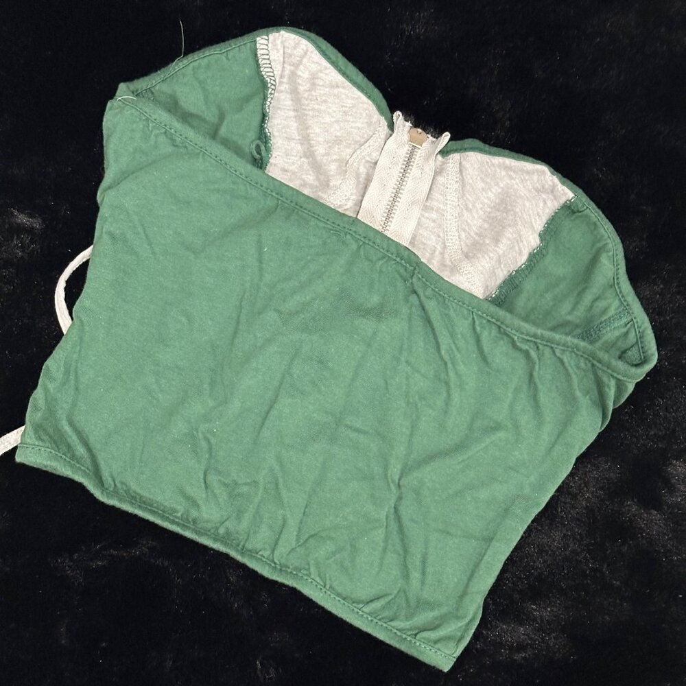 🎀PrettyLittleThing Corset Top - Green/Gray - Picture 3 of 4